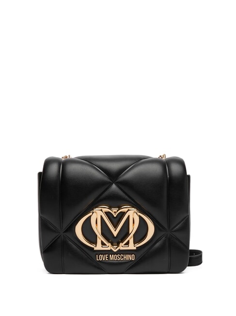 LOVE MOSCHINO EMBOSSED Mini-Umhängetasche Schwarz - Damentaschen