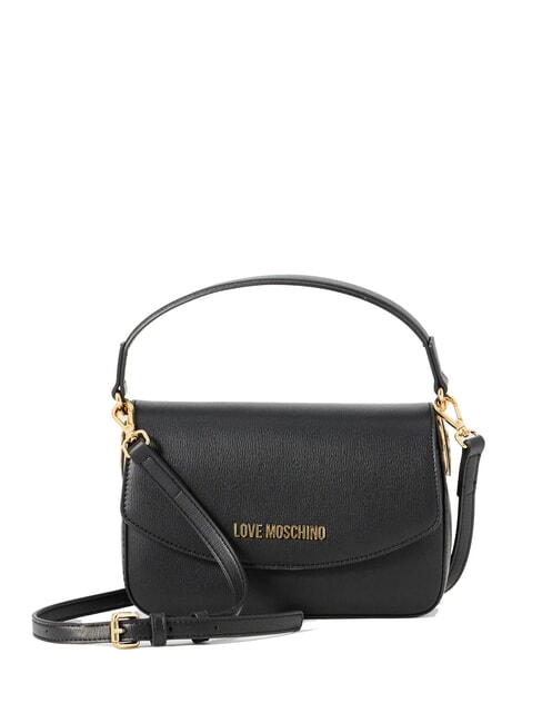 LOVE MOSCHINO CHUNKY TAB Tasche mit Überschlag und Schultergurt Schwarz - Damentaschen