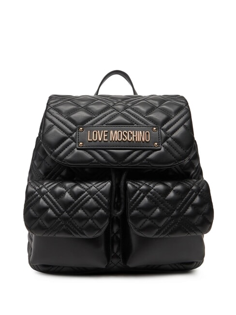 LOVE MOSCHINO QUILTED Rucksack mit zwei Taschen Schwarz - Damentaschen