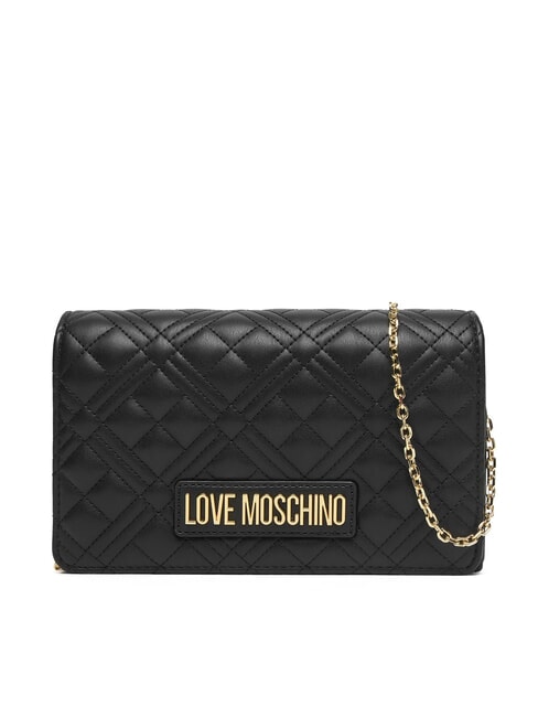 LOVE MOSCHINO SMART DAILY Clutch mit Metall-Schultergurt Schwarz - Damentaschen