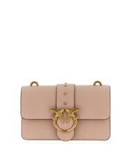 PINKO LOVE ONE CLASSIC Mini-Umhängetasche aus Leder - Damentaschen