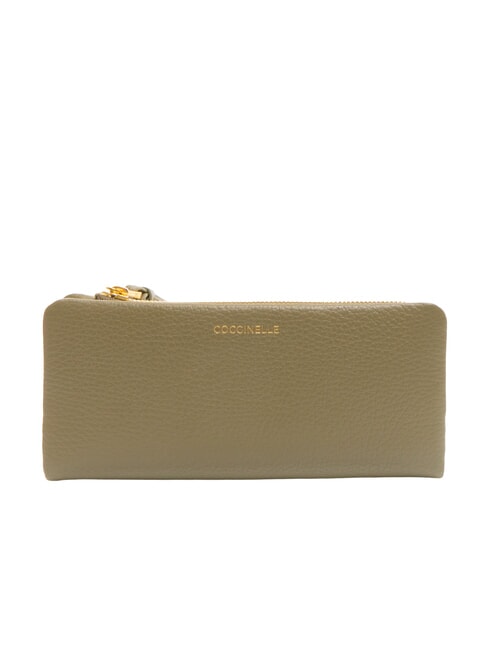 COCCINELLE SOFTY Große Lederbrieftasche Lorbeergrün - Brieftaschen Damen