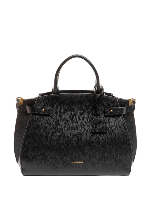 COCCINELLE KLICHE Lederhandtasche mit Schultergurt Schwarz - Damentaschen