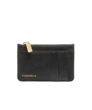 COCCINELLE ROUNDED PRINTED Flaches Kartenetui aus Leder mit Reißverschluss - Brieftaschen Damen