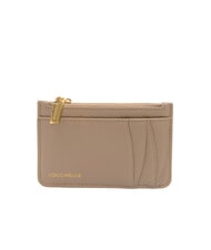 COCCINELLE ROUNDED PRINTED Flaches Kartenetui aus Leder mit Rei&szlig;verschluss - Brieftaschen Damen