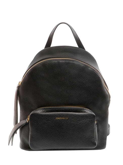 COCCINELLE JEN Runder Lederrucksack mit Tasche Schwarz - Damentaschen