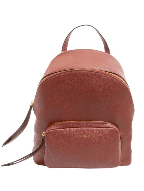 COCCINELLE JEN Runder Lederrucksack mit Tasche Brandy - Damentaschen