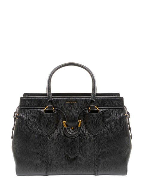 COCCINELLE YORK Lederhandtasche mit Schnalle Schwarz - Damentaschen