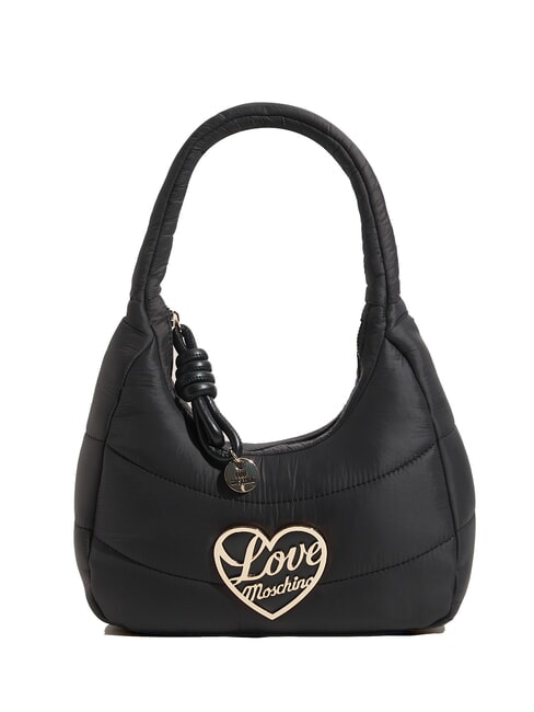 LOVE MOSCHINO AIR WAVE Kleine bauschige Umhängetasche Schwarz - Damentaschen