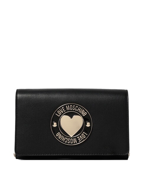 LOVE MOSCHINO SMART DAILY Clutch mit Metall-Schultergurt Schwarz - Damentaschen