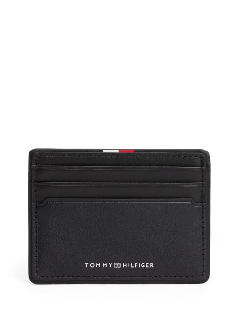 TOMMY HILFIGER TH CORP Kartenetui aus Leder Schwarz - Brieftaschen Herren