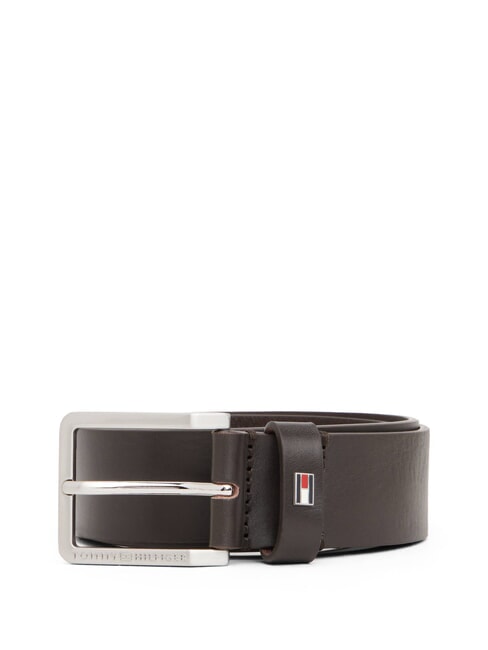 TOMMY HILFIGER OLIVER Ledergürtel Made in Italy Braun - Gürtel