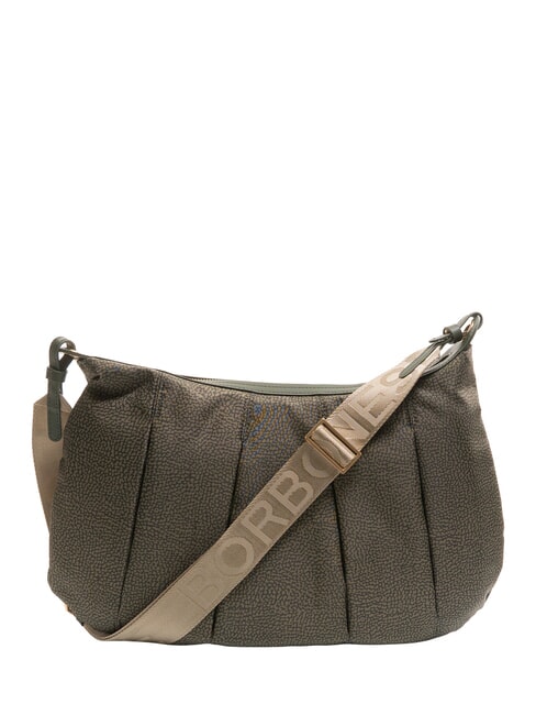 BORBONESE CROISSANT HOBO MEDIUM Umhängetasche, mit Schultergurt Lorbeer - Damentaschen