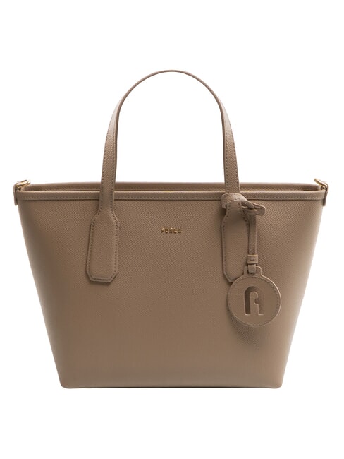 FURLA CLASSIC Handtasche, Ledershopper Taupe - Damentaschen