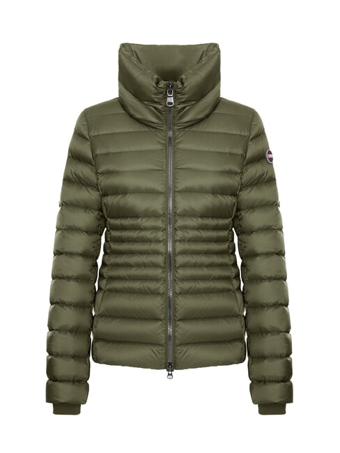 COLMAR DELUXE Kurze Daunenjacke mit hohem Kragen Dunkelschlamm-Dunkelstahl - Daunenjacken für Damen