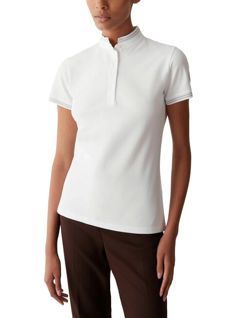 COLMAR MONDAY Kurzärmliges Poloshirt aus Stretch-Piquet Weiß - Damen-Polo-Shirts/Damen-Polo-Shirt/Damenpoloshirt/Damenpoloshirts