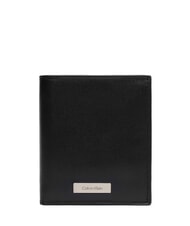 CALVIN KLEIN CK PLAQUE Vertikale Lederbrieftasche - Brieftaschen Herren