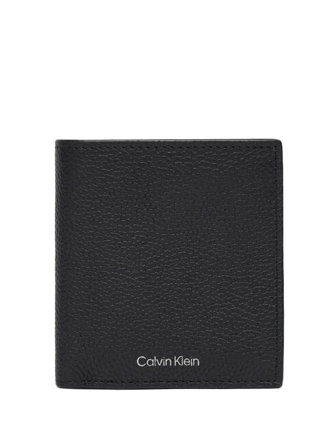 CALVIN KLEIN FOIL EMBOSS  Vertikale Lederbrieftasche auf Schwarz - Brieftaschen Herren