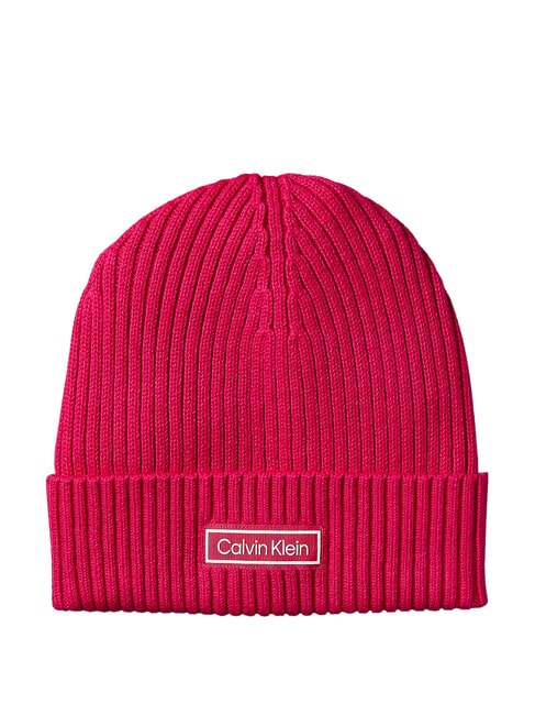 CALVIN KLEIN PATCH CHUNKY RIB  Kappe rosa Petunie - Mützen/Hüte