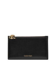 CALVIN KLEIN HARDWARE MONOGRAM Kartenetui / Münzbörse aus Leder - Brieftaschen Damen