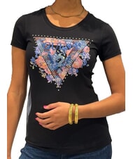 GUESS SS CN PEONY TRIANGLE Kurzarm-T-Shirt mit Aufdruck - T-Shirts und Tops für Damen
