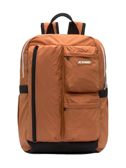 KWAY AMBERT 15,6-Zoll-Laptop-Rucksack orangefarbener Adobe - PC-Rucksäcke