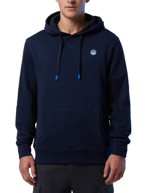 NORTH SAILS ROUND LOGO Baumwoll-Hoodie Navy blau - Sweatshirts Herren