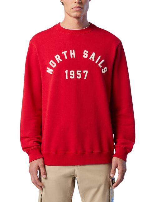 NORTH SAILS GRAPHIC Baumwoll-Sweatshirt Rot - Sweatshirts Herren