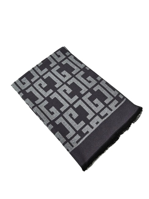 GAUDÌ ESTELLE Fransenschal mit Allover-Logo grau - Schals