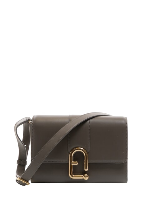FURLA URBAN Kleine Umhängetasche aus Leder urbanes Grau - Damentaschen