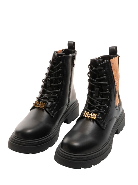 ALVIERO MARTINI PRIMA CLASSE GEO Amphibische Stiefelette mit Aufdruck Schwarz - Damenschuhe