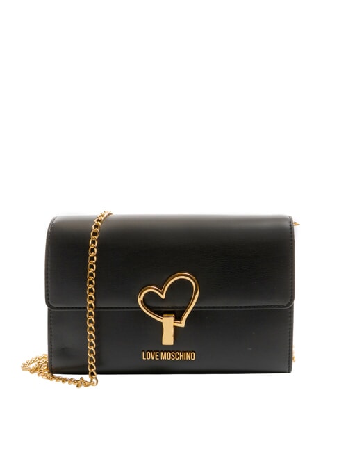 LOVE MOSCHINO SMART DAILY Clutch mit Ketten-Schulterriemen Schwarz - Damentaschen