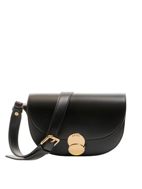 GAUDÌ EVELYN Kleine Umhängetasche mit Überschlag SCHWARZ - Damentaschen