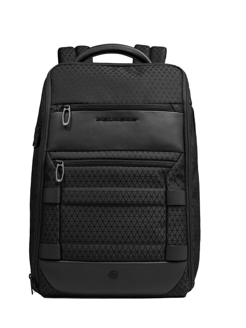 PIQUADRO HEXAGON 2-in-1-Rucksack, 15,6-Zoll-Laptophalterung Schwarz - PC-Rucksäcke