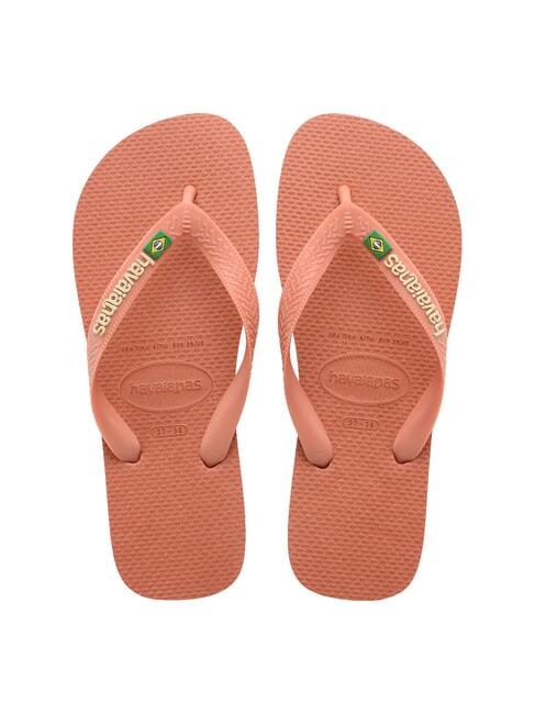 HAVAIANAS BRASIL LOGO Flip-Flops für Herren rosa Ton - Schuhe Unisex