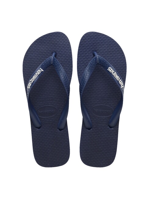 HAVAIANAS TOP RUBBER LOGO FILETE Flip-Flops Navy blau - Herrenschuhe