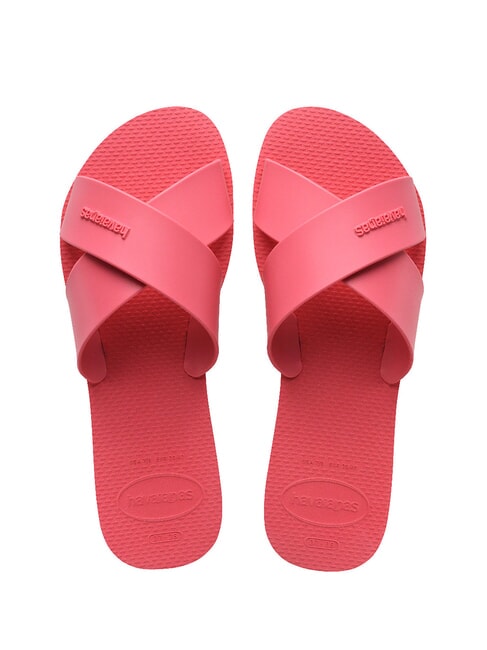 HAVAIANAS AQUA Slipper mit Kreuzband rosa Porzellan - Damenschuhe