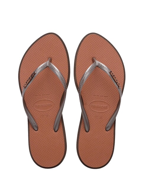 HAVAIANAS SLIM POINT Flip-Flops Dunkelbro - Damenschuhe