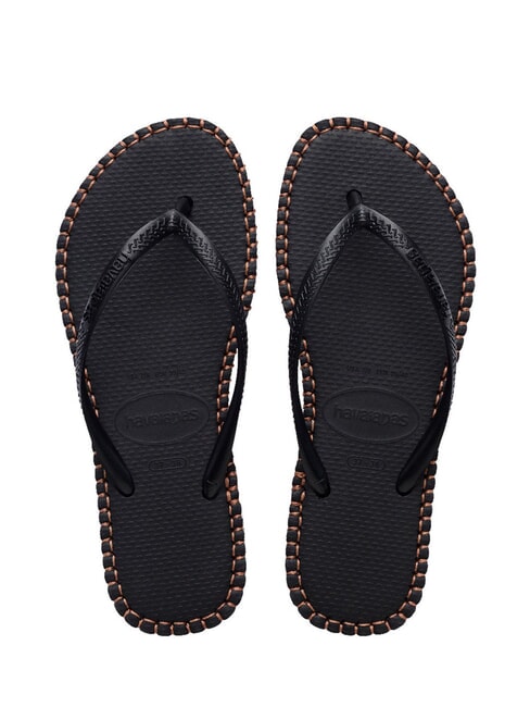 HAVAIANAS SLIM FLATFORM Flip-Flops SCHWARZ - Damenschuhe