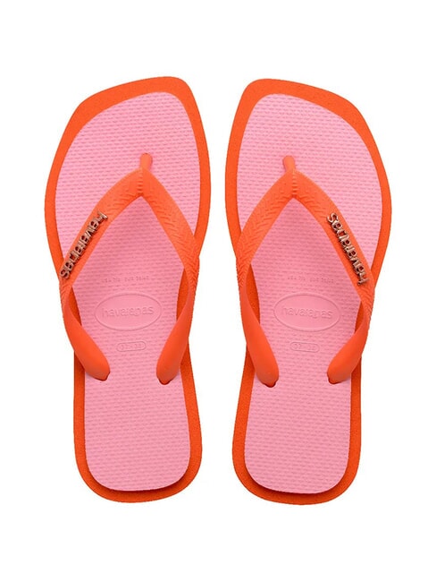 HAVAIANAS TOP SQUARE FUSION Flip-Flops Sonnenuntergangsorange - Damenschuhe
