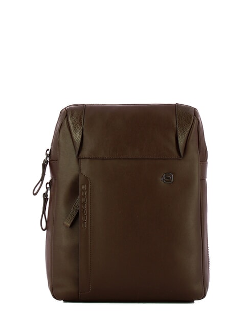 PIQUADRO MACBETH Erweiterbare Ledertasche MORO - Umhängetaschen Herren