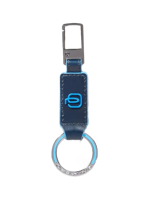 PIQUADRO BLUE SQUARE Schlüsselanhänger mit Lederanhänger Blau - Schlüsselanhänger und Schlüsseletuis