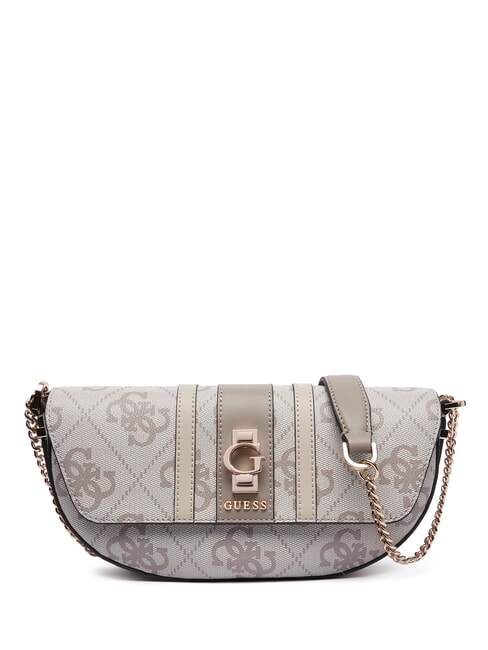 GUESS ERENIA Wandelbare Umhängetasche Logo in dunklem Taupe - Damentaschen