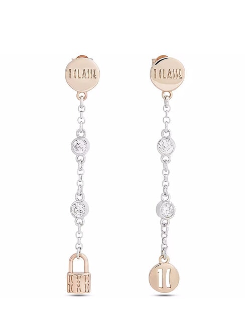 ALVIERO MARTINI PRIMA CLASSE RAMBLA Lange Silberohrringe zweifarbig - Ohrringe