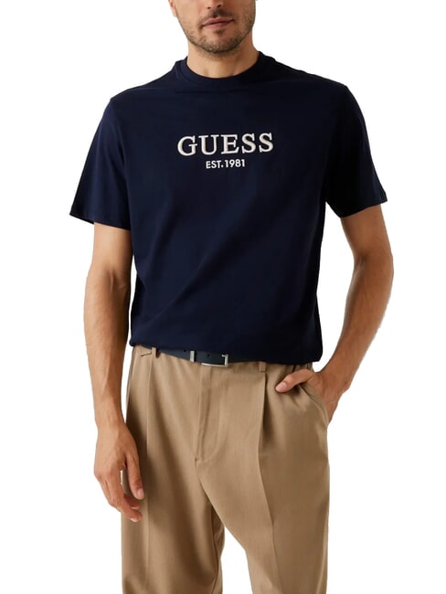 GUESS EMBROIDERY Baumwoll-T-Shirt smartblue - Herren-T-Shirts