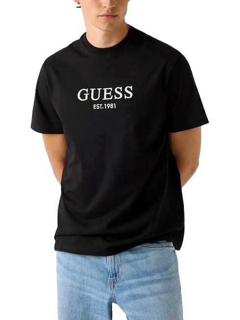 GUESS EMBROIDERY Baumwoll-T-Shirt jetbla - Herren-T-Shirts