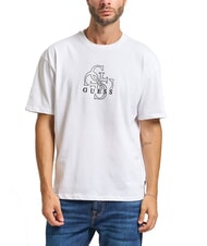 GUESS BASIC Baumwoll-T-Shirt purwei&szlig; - Herren-T-Shirts - 1