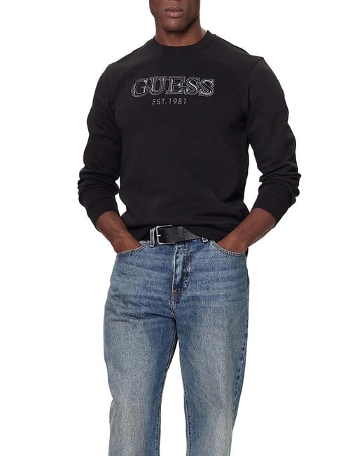 GUESS BASIC Sweatshirt mit Rundhalsausschnitt jetbla - Sweatshirts Herren