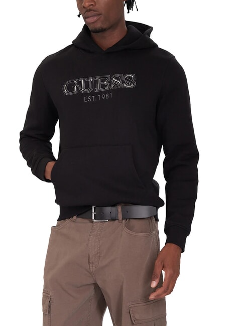 GUESS BASIC Kapuzenpullover jetbla - Sweatshirts Herren