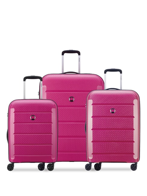 DELSEY BINALONG Set mit 3 Trolleys: Kabine+mittel, groß exp Pfingstrose - Trolleyset